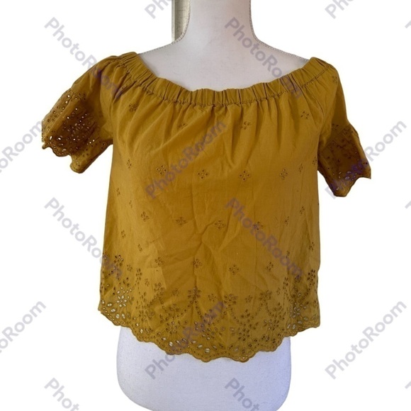 Madewell Eyelet off the shoulder top size XS - Picture 4 of 8